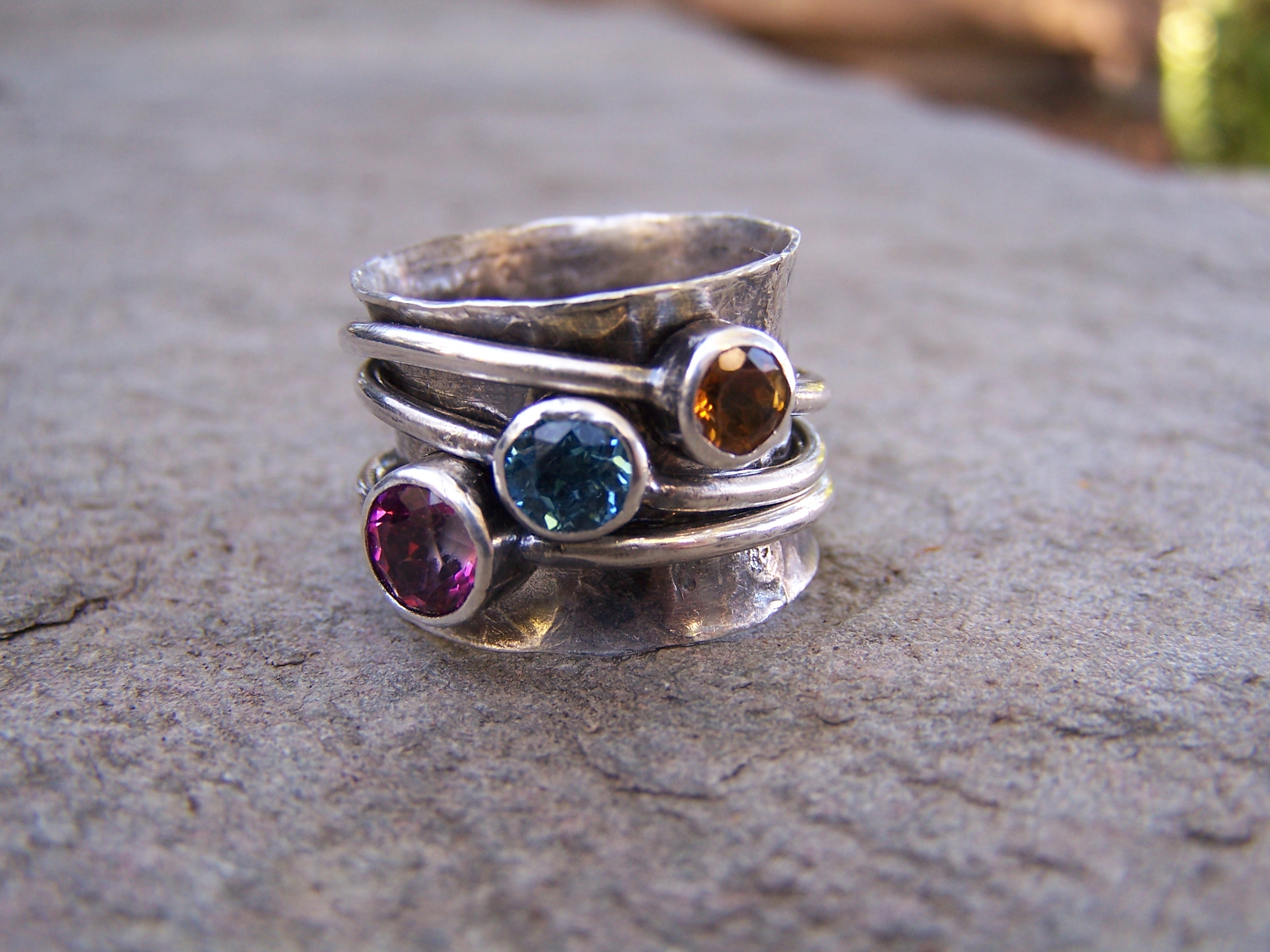 Birthstone Spinner Ring on Luulla